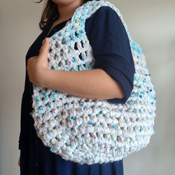 large summer beach bag crochet handmade oversized - Picture 4 of 5